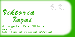 viktoria kazai business card