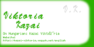 viktoria kazai business card